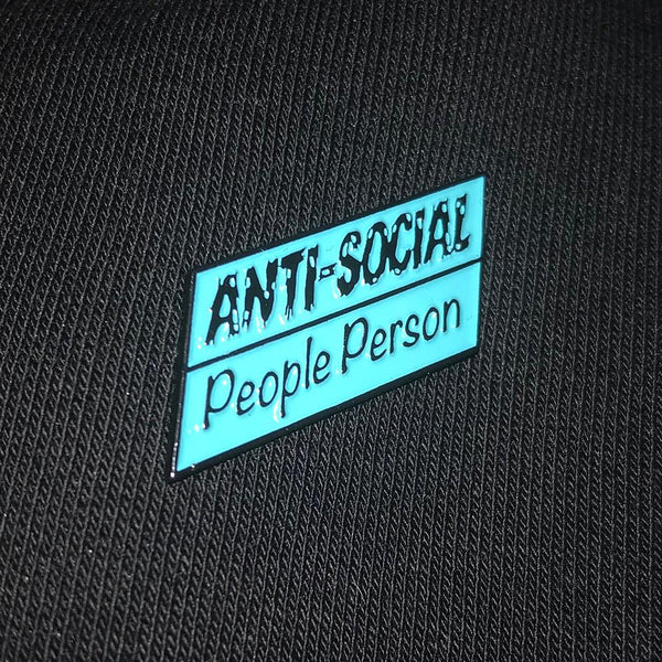 Anti-Social People Person Enamel Pin by Zach Raygun